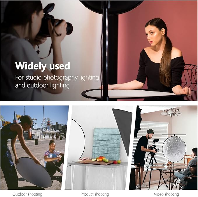 NEEWER 32 Inch/80 Centimeter Light Reflector Light Diffuser 5 in 1 Collapsible - Image 7