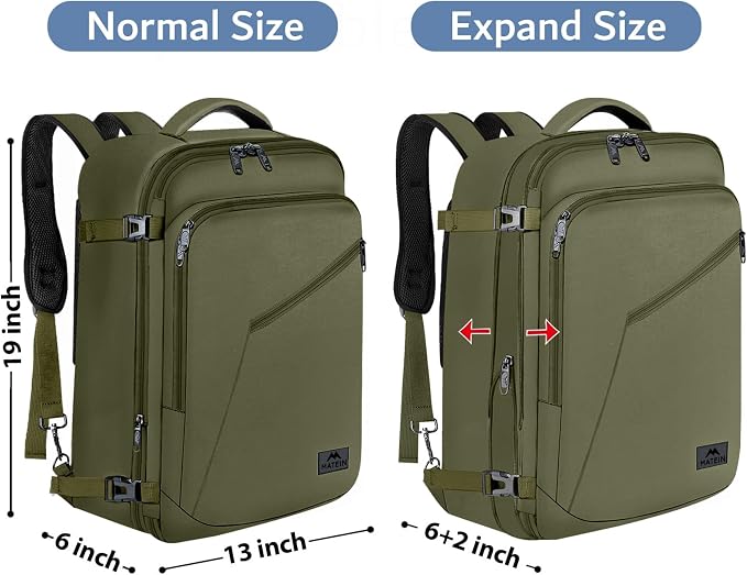 MATEIN Expandable Air Travel Backpack, Light Weight Carry on Backpack - Image 5