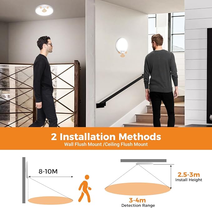 slochi Motion Sensor Light Indoor Hardwired PIR, 3000K/4000K/6500K LED Closet - Image 9