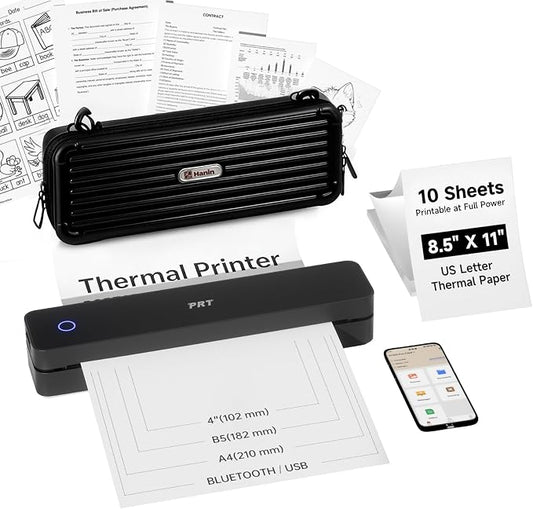 PRT Portable Printer Wireless for Travel, Thermal Inkless Printer for Home Use by PRT