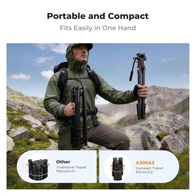 K&F CONCEPT 73” Camera Tripod - Image 3