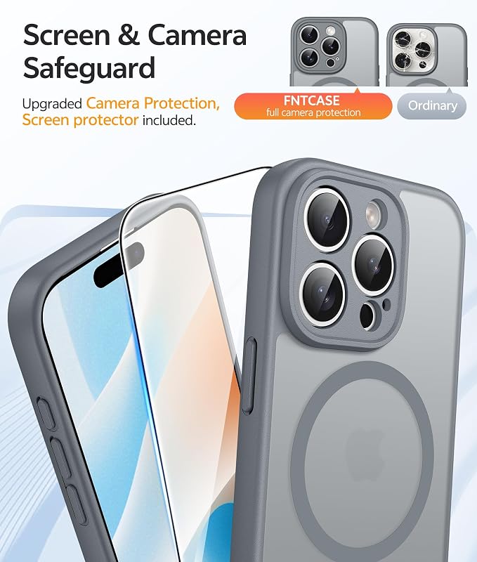 FNTCASE for iPhone 15 Pro Case: Translucent Matte Cases - Image 4