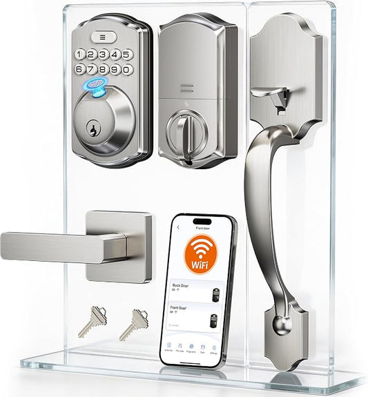 Veise VE012W-H WiFi Smart Front Door Lock Set, Built-in WiFi, App Remote & by Veise
