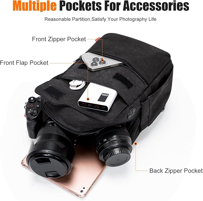 Cwatcun Camera Sling Bag Crossbody Small Camera Case, Lightweight - Image 4