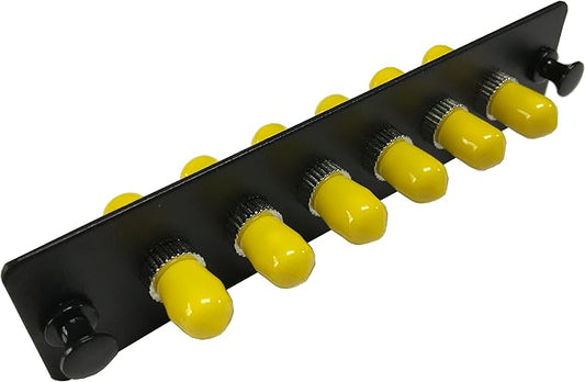 RiteAV LGX Footprint Fiber Optic Cable ST Adapter Patch Panel 6 Ports Loaded by RiteAV