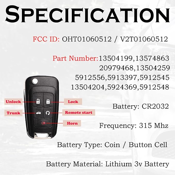 SUPALAND Key Fob Replacement Fits - Image 3