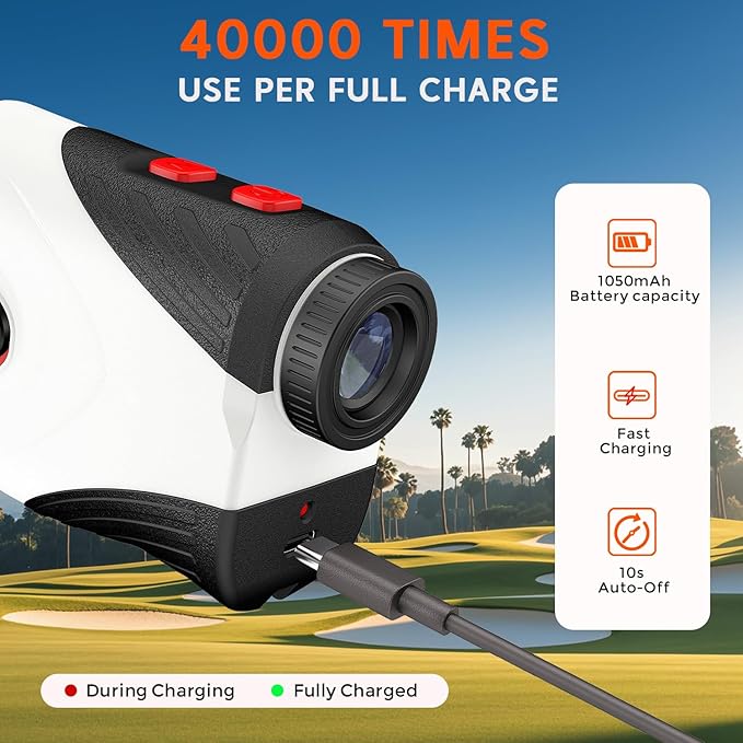 Golf Rangefinder with Slope, 1200 Yards Laser Range Finder Golfing, 7X - Image 6
