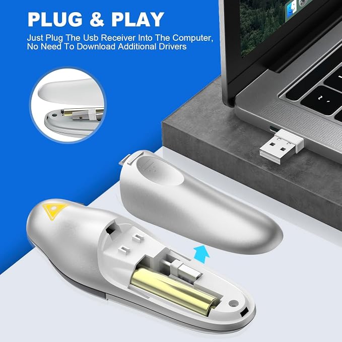 QUI Presentation Clicker Wireless Presenter Remote Clicker - Image 4