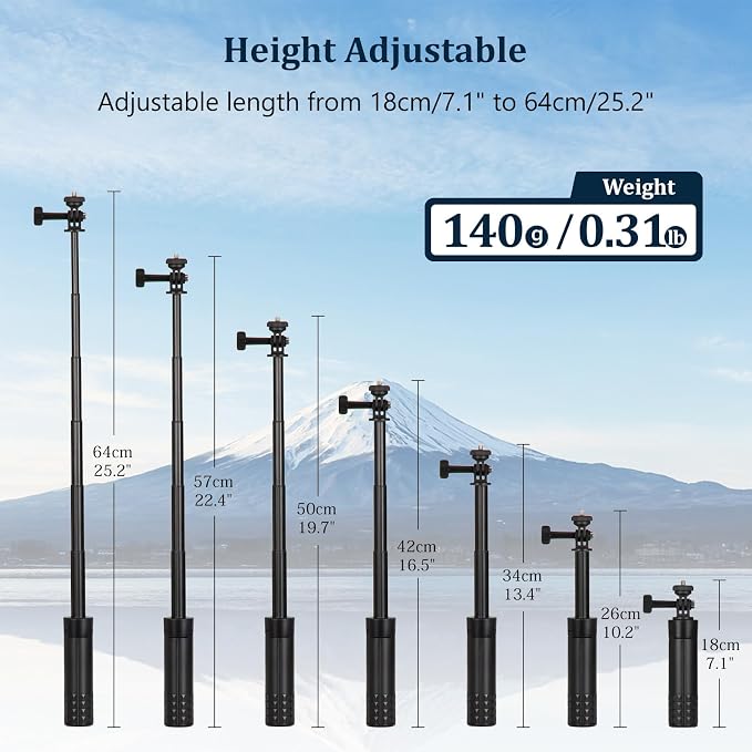 HSU Tripod Stand + Selfie Stick Pole - Image 2