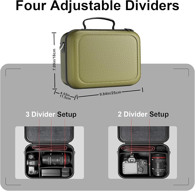 ProCase Hard Shell Camera Case for Canon Rebel T7/EOS - Image 6