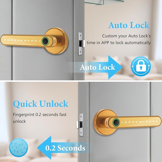 Fingerprint Door Lock Biometric Door Knob - Image 6