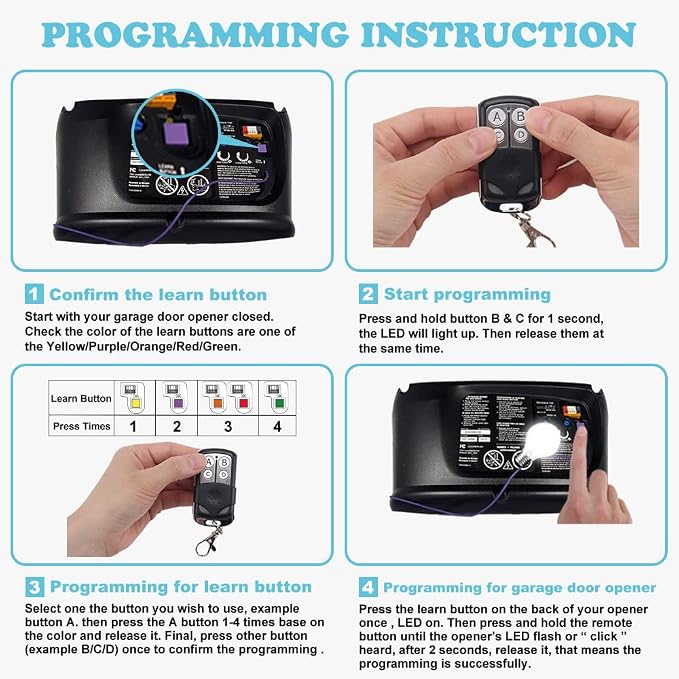 Universal Garage Remote with Keychain Works Chamberlain Liftmaster Craftsman - Image 7