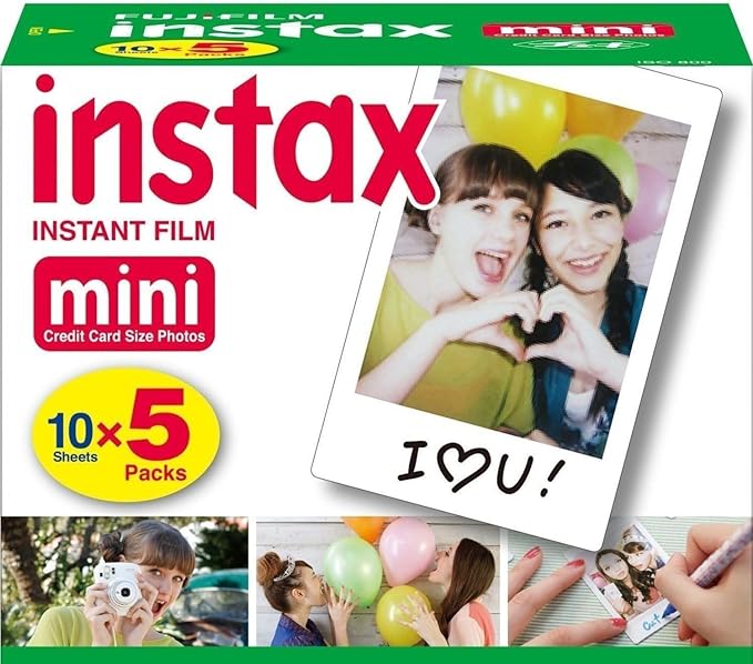 Fujifilm Instax Mini Instant Film, 10 Sheets x 5 Packs - Image 2