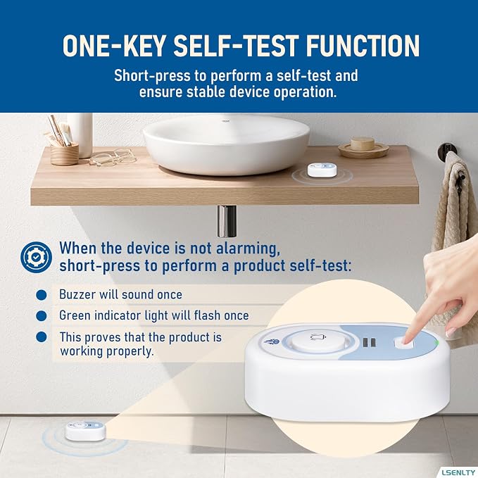 LSENTLY Water Leak Detector Supports 5 Years Standby Time, LED Indicator & - Image 6
