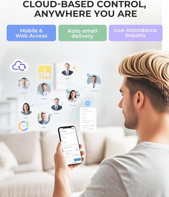 NGTeco Time Clock Cloud-Based, TC5 Face Recognition Time Clocks - Image 2