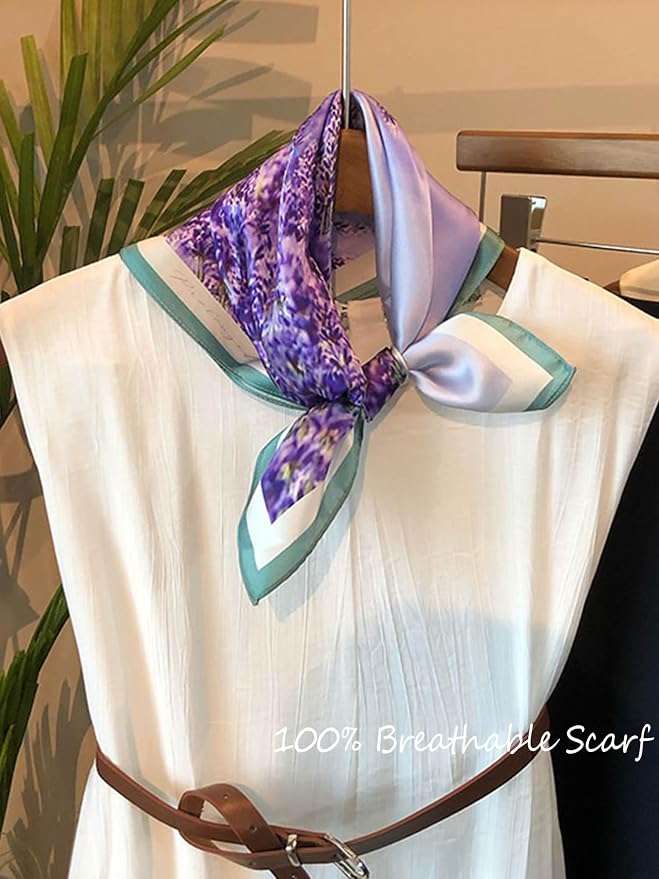 Silky Scarf for Women Lightweight Satin Bandanas Neck Hair Wrap For Sleeping - Image 4