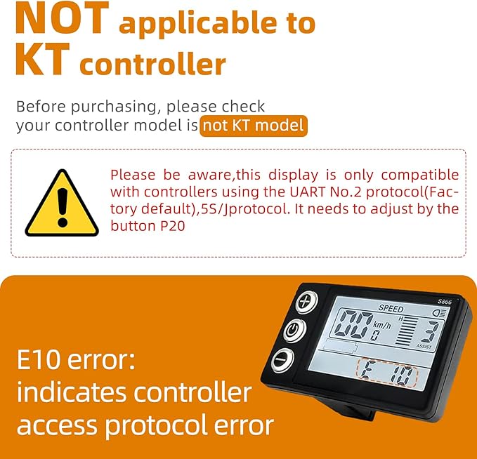 S866 Electric Bicycle LCD Display Meter, 24V 36V 48V Ebike LCD Display Control - Image 2