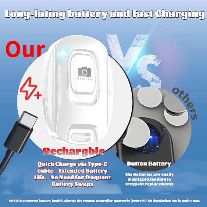 MAIRAN Rechargeable Wireless Camera Remote Shutter - Image 2