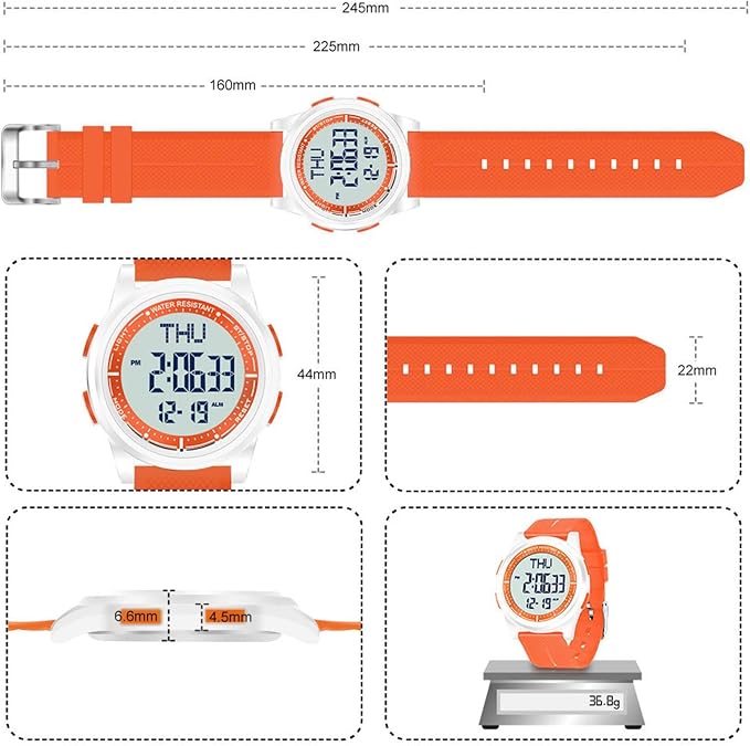 Beeasy Digital Watch for Men Women, 50M Waterproof, Ultra-Thin & Lightweight - Image 5