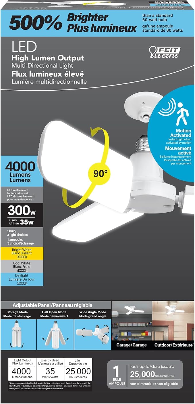 Feit Electric LED Garage Light, E26 Base, 000-Hour Lifetime - Image 8