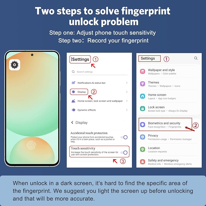 OMOTON 3+2 Pack Screen Protector and Camera Lens Protector - Image 4