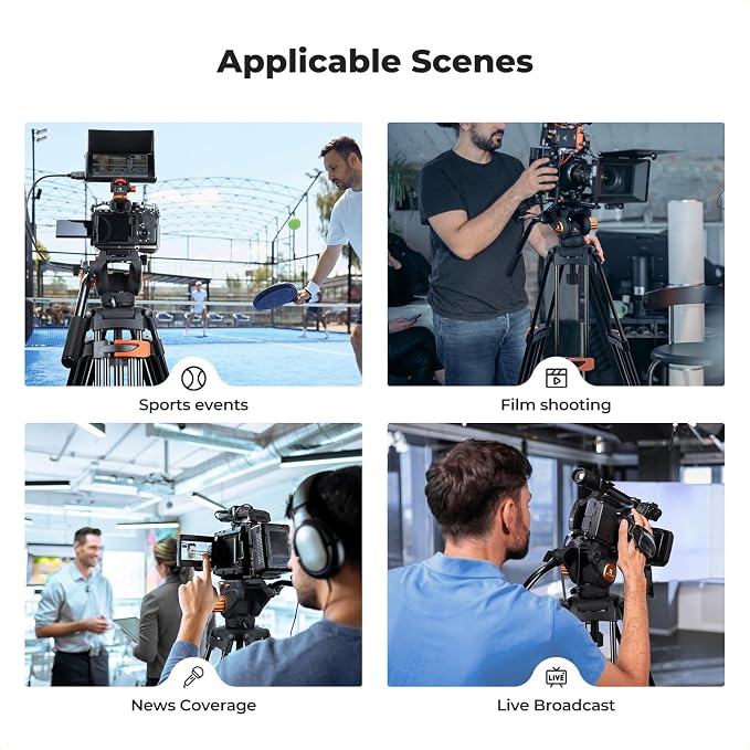 K&F CONCEPT 80" Video Tripod - Image 9