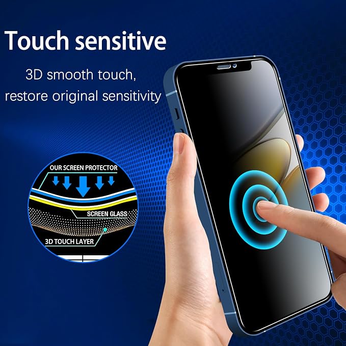 MAYtobe [2+2 Pack Designed for iPhone 12 Mini Privacy Screen Protector - Image 6