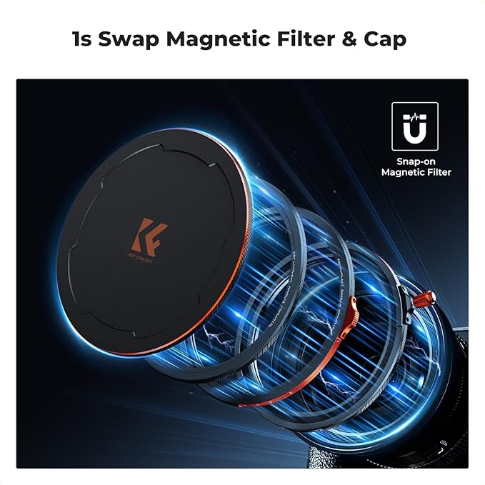 K&F CONCEPT 95mm Magnetic 1s Swap 5-Pack: CPL + VND2-32 + Black Diffusion 1/4 + - Image 3