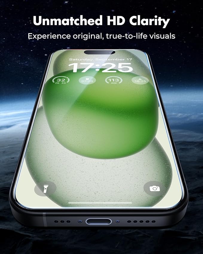 UNBREAKcable iPhone 15 Plus Screen Protector 3-Pack, Upgraded Dual-Tempered - Image 4