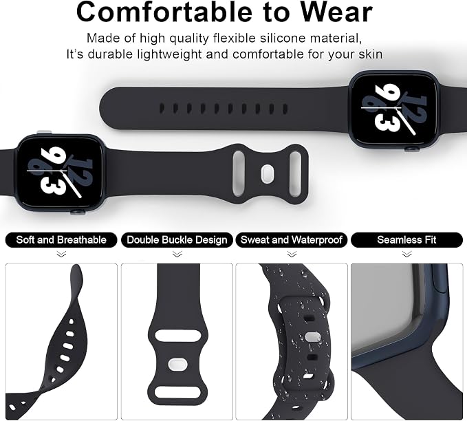 Sport Band Compatible with Apple Watch 38mm 40mm 41mm 42mm 44mm 45mm 46mm 49mm - Image 3