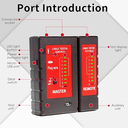 Network Cable Tester Ethernet Continuity Test Tool RJ45 RJ11 RJ12 CAT5 CAT5e - Image 7