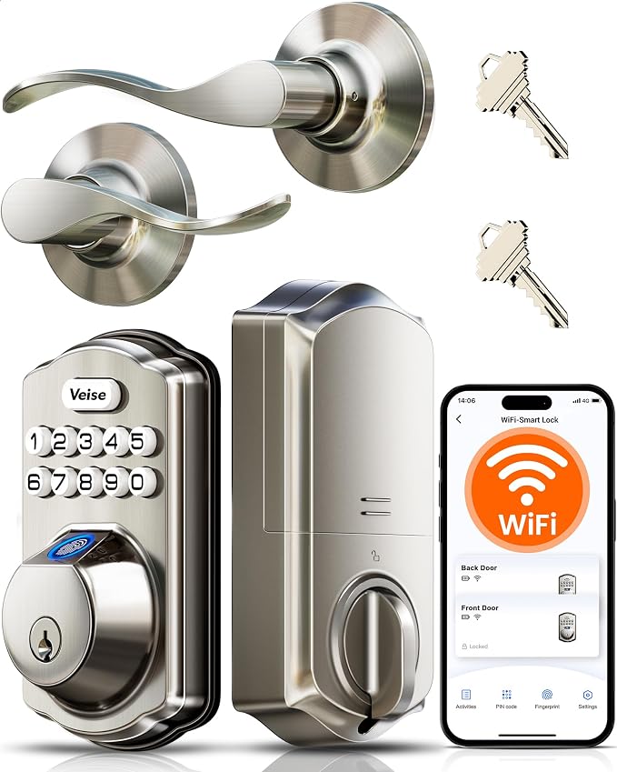 Veise VE012W-B Wi-Fi Fingerprint Smart Lock by Veise