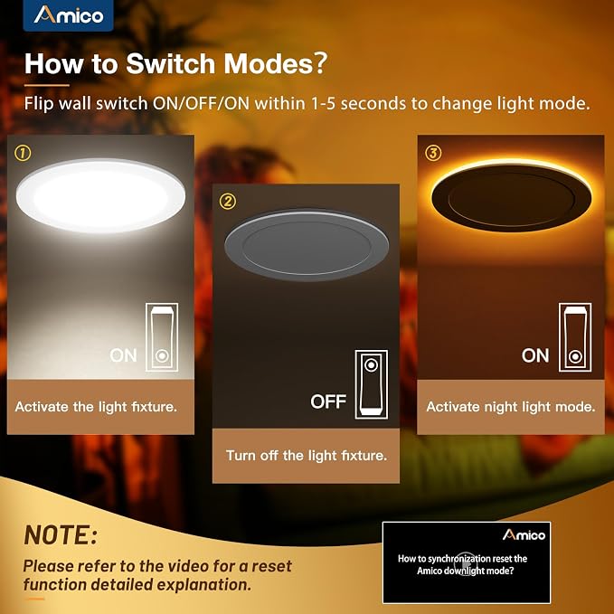 Amico 12 Pack 8 Inch 5CCT LED Recessed Ceiling Light - Image 3