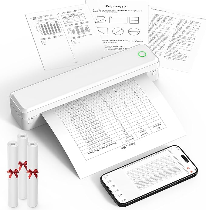 KNAON Bluetooth Thermal Printer, Portable Printer Wireless by KNAON