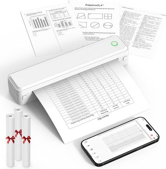 KNAON Bluetooth Thermal Printer, Portable Printer Wireless by KNAON