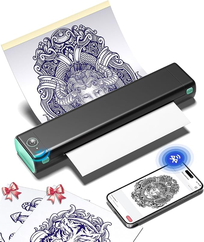 Phomemo Tattoo Stencil Printer, M08F Bluetooth Thermal Tattoo Printer by Phomemo