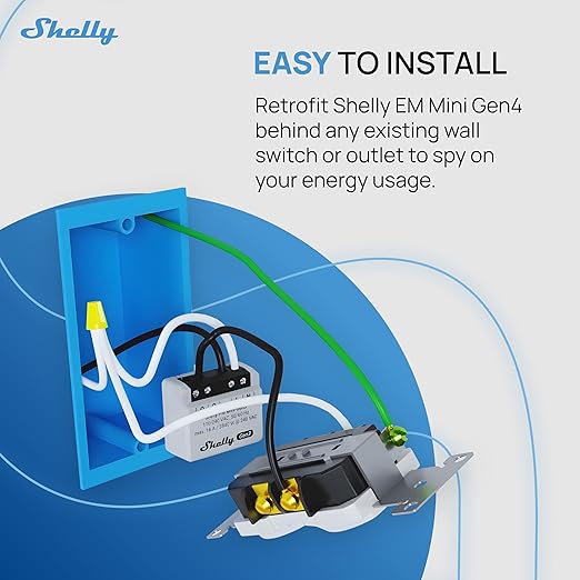 Shelly EM Mini Gen4 | Wi-Fi, Matter Smart Energy Meter, 1-Channel 16 A | Home - Image 5