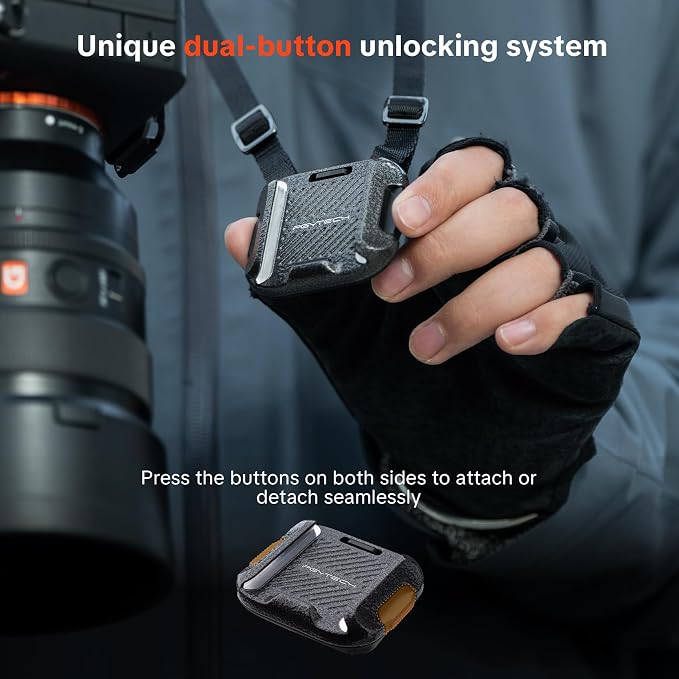 PGYTECH Camera Shoulder Strap Mount Quick Release Clamp, Aluminum Alloy QR - Image 4