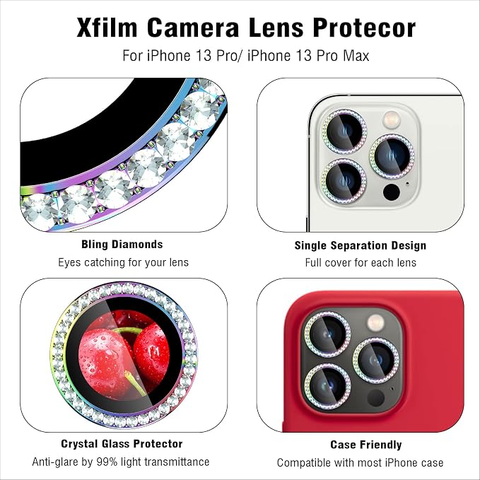 Bling Diamond Individual Camera Lens Protector - Image 3