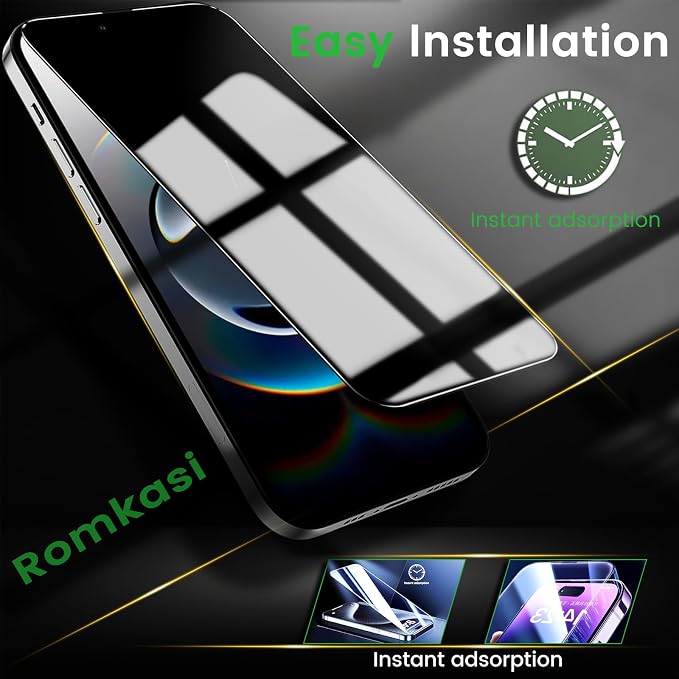 Romkasi 3 Pack Privacy Screen Protector - Image 6