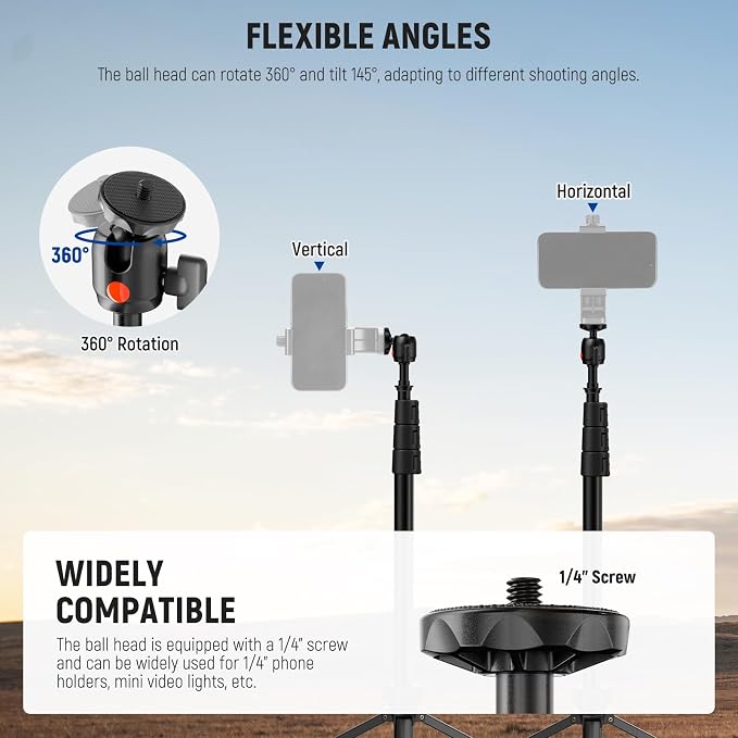 NEEWER Photography Light Stand 1.8-6.6ft/56-200cm - Image 5