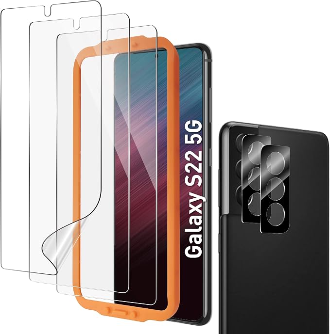 AACL 3-Pack for Samsung Galaxy S22 Screen Protector Hybrid Film, by AACL
