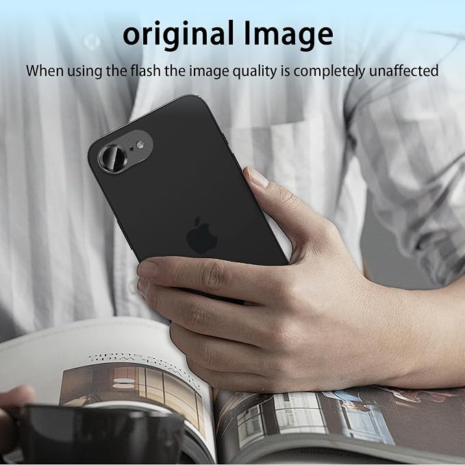 Camera Lens Protector for iPhone 17e / iPhone 16e, Aluminum Alloy Sapphire - Image 4