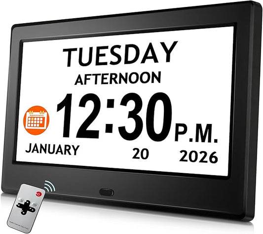 7'' Digital Clock, Dementia Clock by Pastigio