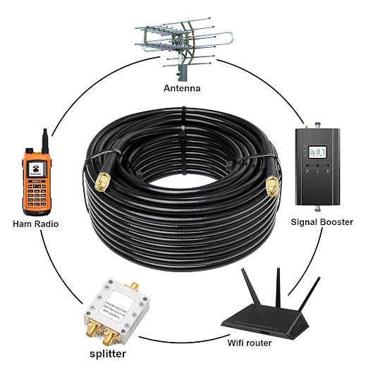 MOOKEERF KMR240 SMA Male to SMA Male Coaxial Cable 50 ohm Coax Ultra Low Loss - Image 5
