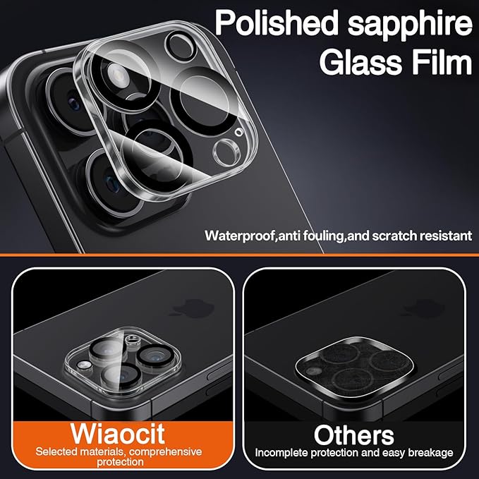 Wiaocit 3 Pack Tempered Glass Camera Lens Protector - Image 2