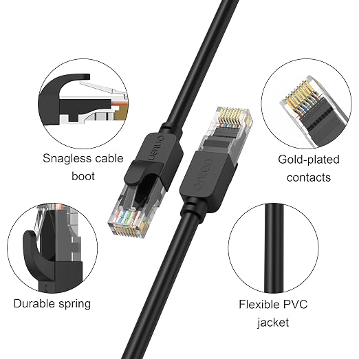 Cat 6 Ethernet Cable 20 ft, Indoor/Outdoor High Speed 10Gbps Internet Cable - Image 3