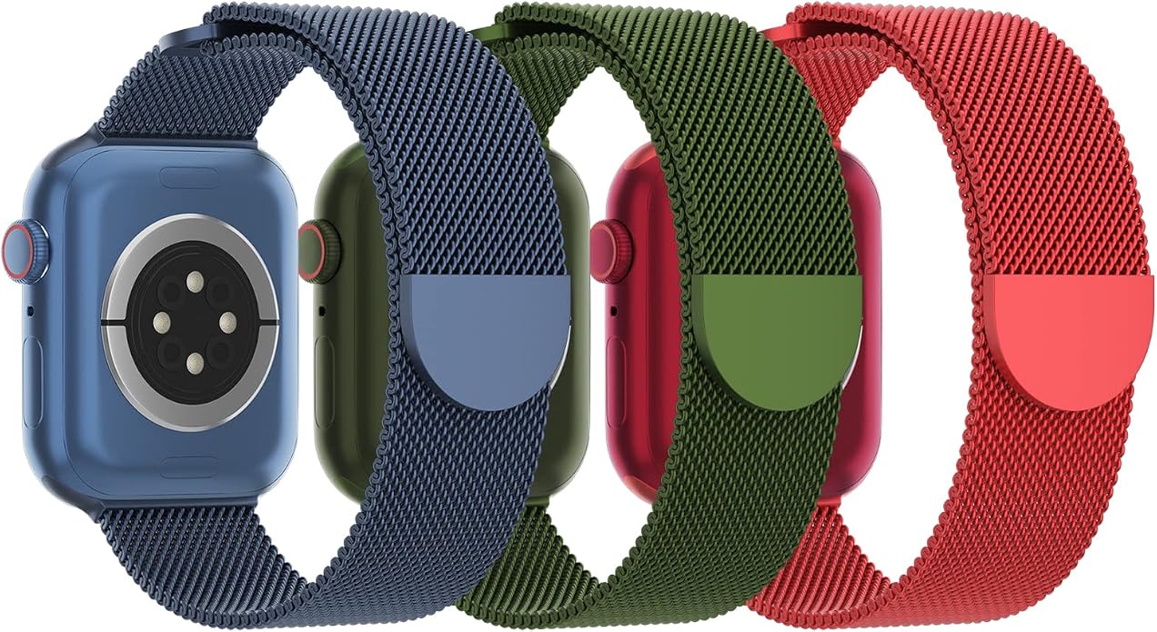 3 Pack Mesh Metal Band Compatible by Steezrd