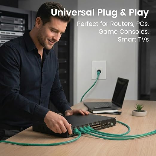 GEARit Cat 6 Ethernet Patch Cable 10 ft Green Cat6 Patch Cables 10ft - Image 8