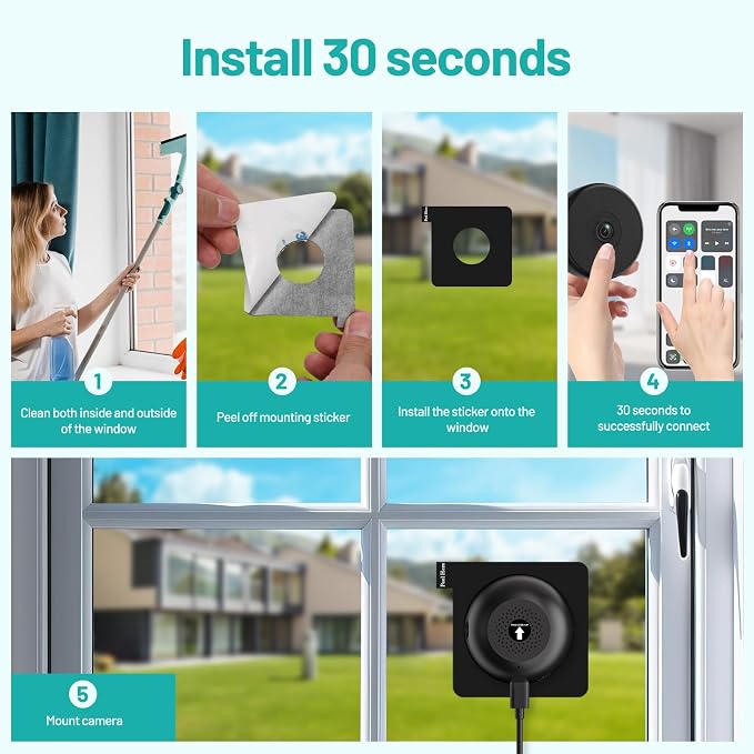 2K Window Camera, 5G & 2.4GHz WiFi Indoor Dome Camera - Image 2
